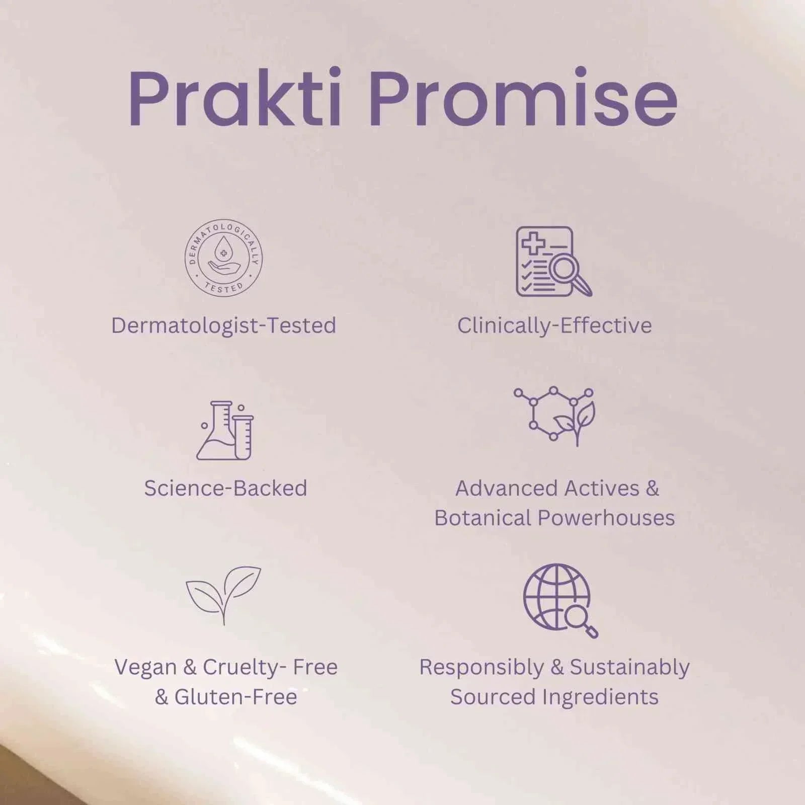 BindaasBeauty 6 step clean skincare set with dermatologist-tested, vegan, cruelty-free formulas and sustainable ingredients icons