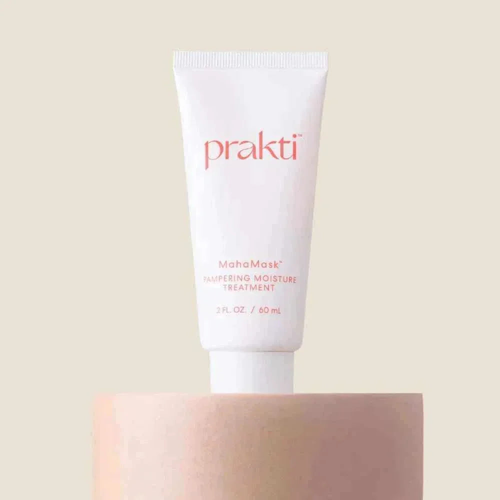 MahaMask moisturizing mask tube by Prakti for deep hydration and radiant skin