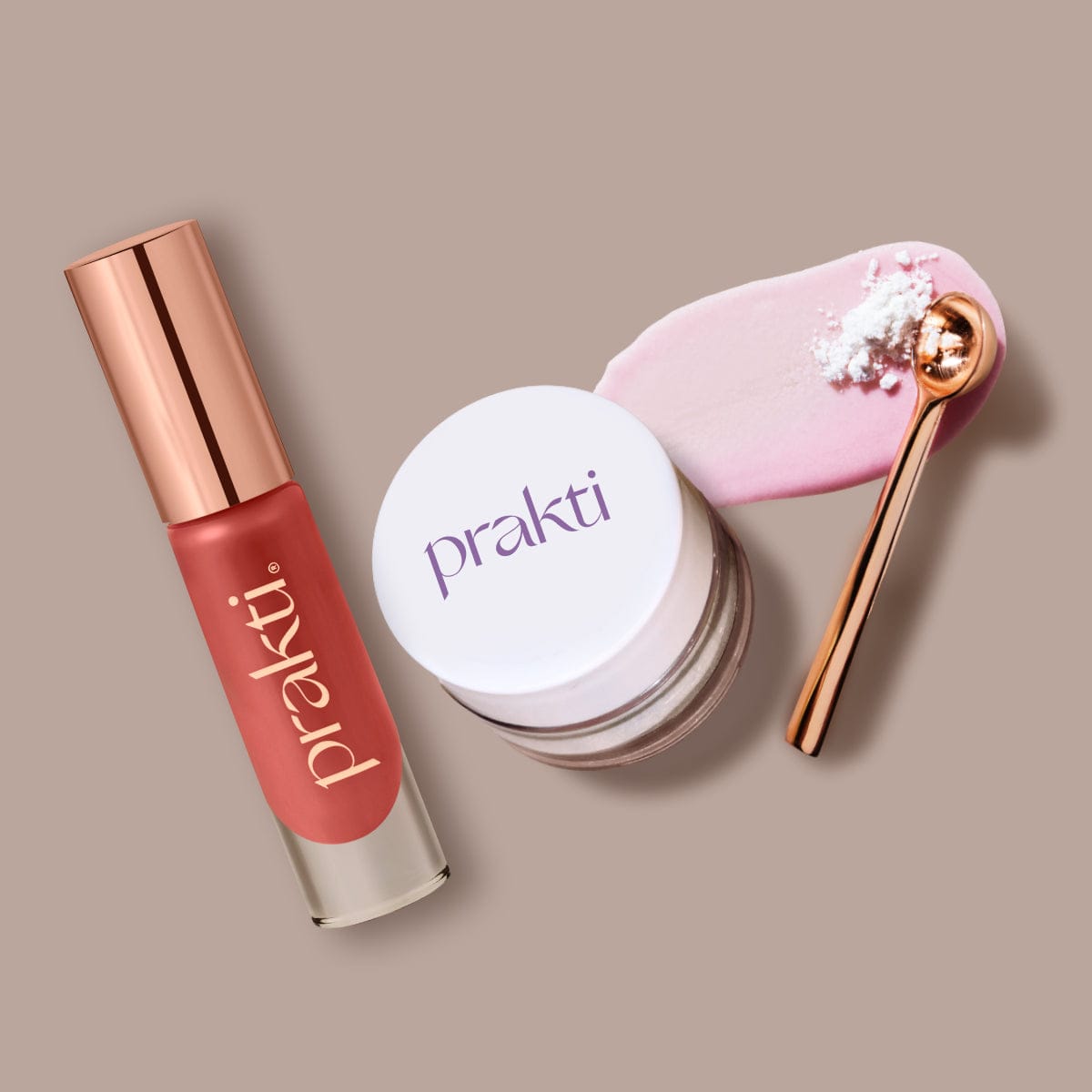 Prakti Beauty Set Blushing Lotus KhushiKiss™ Nourishing Lip Care Set