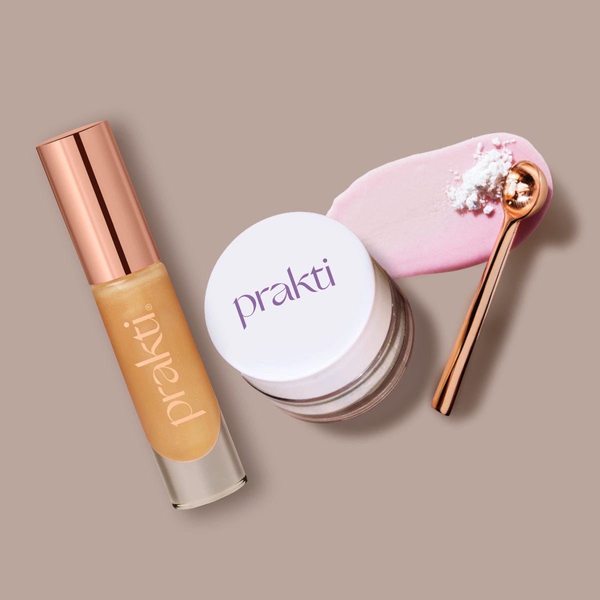 Prakti Beauty Set Sparkling Chai KhushiKiss™ Nourishing Lip Care Set